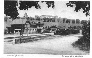 La nouvelle gare de Bitche au début du XXe siècle.