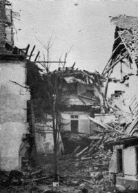Les vestiges de la ville de Bitche, après les batailles du 6 décembre 1944 au 16 mars 1945.