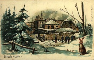 La citadelle pendant le siège sur une carte postale.