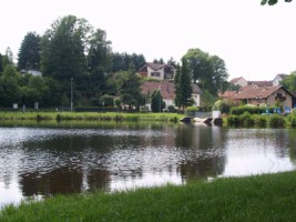 L'étang de Haspelschiedt (photographie de la com. de com. de Bitche et environs).