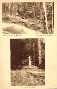 La croix et la fontaine Saint-Hubert ou Pompöserbronn.