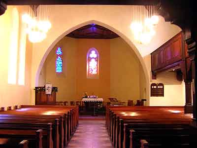 Extrêmement dépouillée comme à l'habitude des communautés protestantes, l'église luthérienne de Philippsbourg est construite en 1912 dans le style de l'Allemagne du sud.