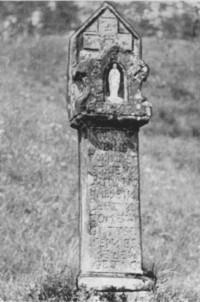 La croix de type Bildstock avant 1945 (photographie extraite de l'ouvrage de l'abbé Kirch).