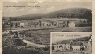 Le hameau de la Schwangerbach et le commerce de Jacob Schenck en 1912.