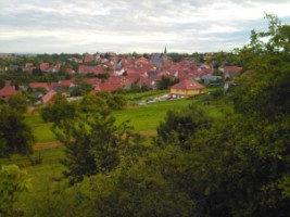 Panorama du gros village de Bining (photographie d'Emmanuelle Schwendimann).
