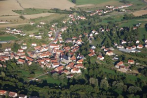 Panorama du centre du village de Gros-Réderching.