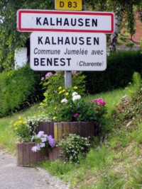 L'entrée du village de Kalhausen.