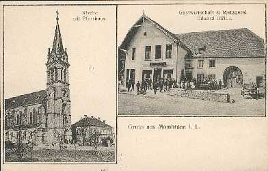 Vues anciennes du village de Montbronn au début du XXe siècle.