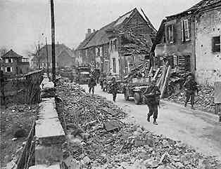 La libération du village par les Alliés.