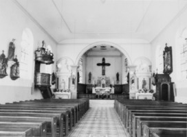Le chœur de l'église (photographie du service régional de l'inventaire de Lorraine).