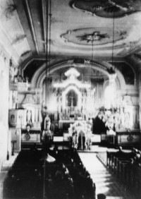 Intérieur de l'église paroissiale vers 1930.