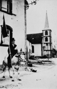 La rue de l'église avant la seconde guerre mondiale.