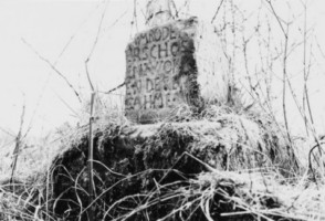 Les vestiges de la croix gisaient, entassés (photographie du service régional de l'inventaire).
